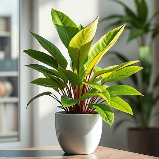 Planta Zamioculcas Zamiifolia em vaso moderno
